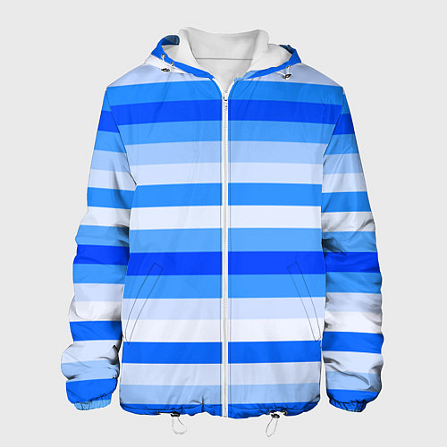 Мужская куртка Полосатый голубой / 3D-Белый – фото 1