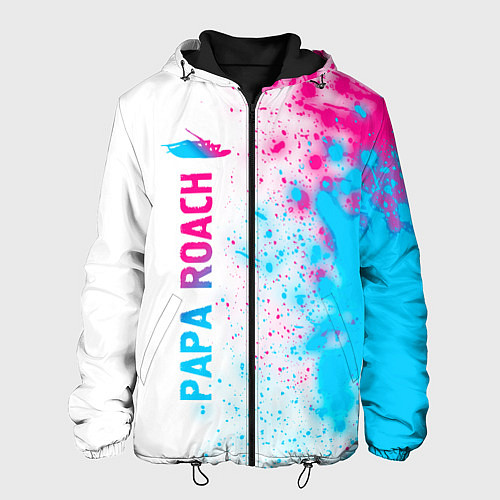 Мужская куртка Papa Roach neon gradient style: по-вертикали / 3D-Черный – фото 1