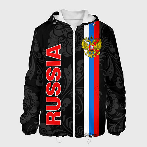 Мужская куртка Russia black style / 3D-Белый – фото 1