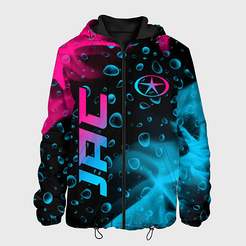 Мужская куртка JAC - neon gradient: надпись, символ / 3D-Черный – фото 1