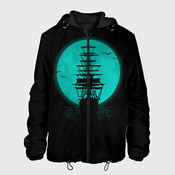 Куртка с капюшоном мужская Мрачный корабль, цвет: 3D-черный