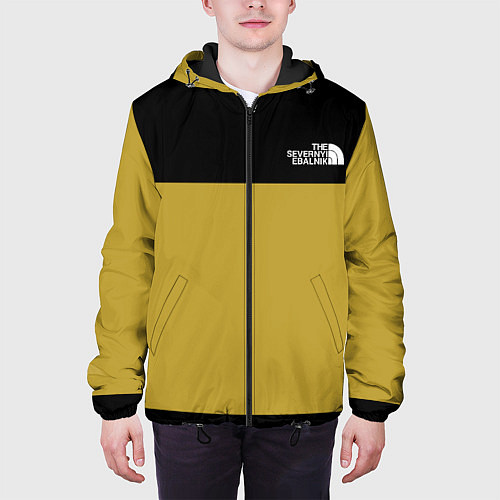Мужская куртка Северное лицо на чёрно-жёлтом фоне / 3D-Черный – фото 3