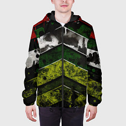 Куртка с капюшоном мужская Абстрактные камуфляж, цвет: 3D-черный — фото 2
