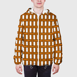 Куртка с капюшоном мужская Веревочный дизайн, цвет: 3D-белый — фото 2