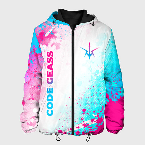 Мужская куртка Code Geass neon gradient style: надпись, символ / 3D-Черный – фото 1