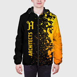 Куртка с капюшоном мужская Architects - gold gradient: по-вертикали, цвет: 3D-черный — фото 2