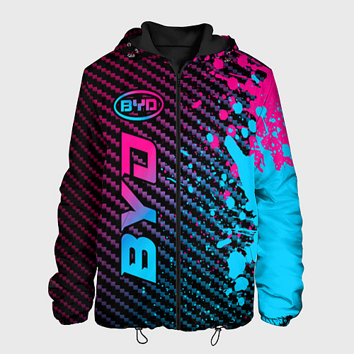 Мужская куртка BYD - neon gradient: по-вертикали / 3D-Черный – фото 1