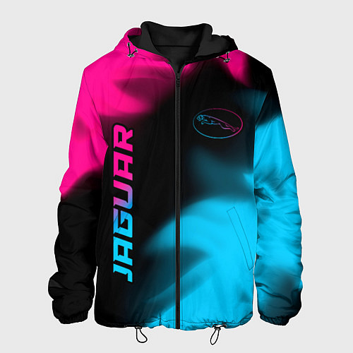 Мужская куртка Jaguar - neon gradient: надпись, символ / 3D-Черный – фото 1