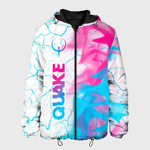 Мужская куртка Quake neon gradient style: по-вертикали / 3D-Черный – фото 1