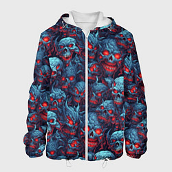 Куртка с капюшоном мужская Monster skulls pattern, цвет: 3D-белый