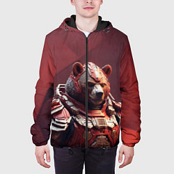 Куртка с капюшоном мужская Бронированный медведь, цвет: 3D-черный — фото 2