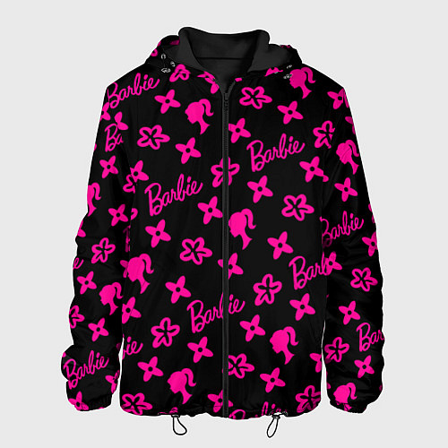Мужская куртка Барби паттерн черно-розовый / 3D-Черный – фото 1