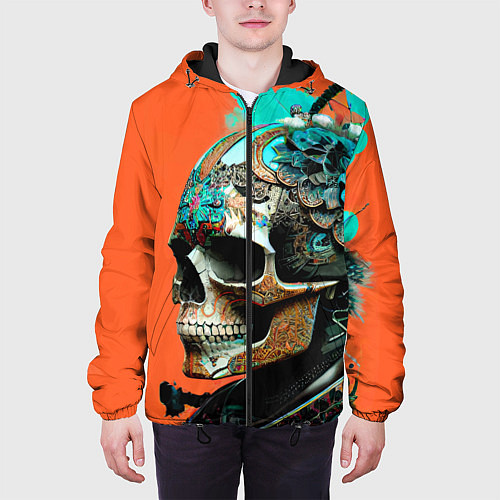 Мужская куртка Art skull - irezumi - Japan / 3D-Черный – фото 3
