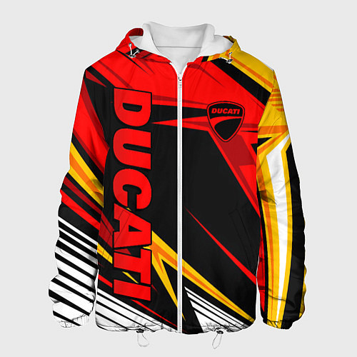 Мужская куртка Ducati - red uniform / 3D-Белый – фото 1