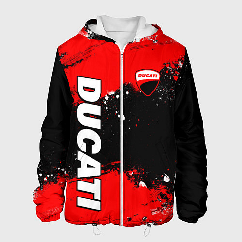 Мужская куртка Ducati - красная униформа с красками / 3D-Белый – фото 1