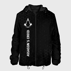 Мужская куртка Assassins Creed glitch на темном фоне: по-вертикал