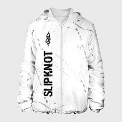 Куртка с капюшоном мужская Slipknot glitch на светлом фоне: по-вертикали, цвет: 3D-белый