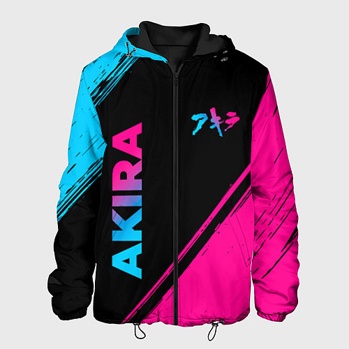 Мужская куртка Akira - neon gradient: надпись, символ / 3D-Черный – фото 1