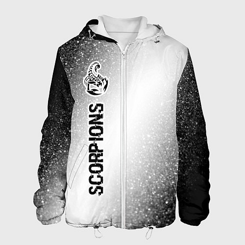 Мужская куртка Scorpions glitch на светлом фоне: по-вертикали / 3D-Белый – фото 1