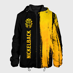 Мужская куртка Nickelback - gold gradient: по-вертикали