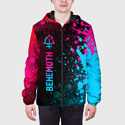 Куртка с капюшоном мужская Behemoth - neon gradient: по-вертикали, цвет: 3D-черный — фото 2