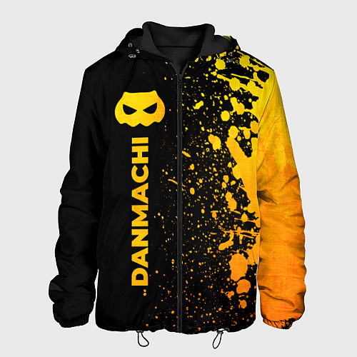 Мужская куртка DanMachi - gold gradient: по-вертикали / 3D-Черный – фото 1