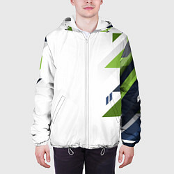 Куртка с капюшоном мужская Геометрическая абстракция вектор, цвет: 3D-белый — фото 2