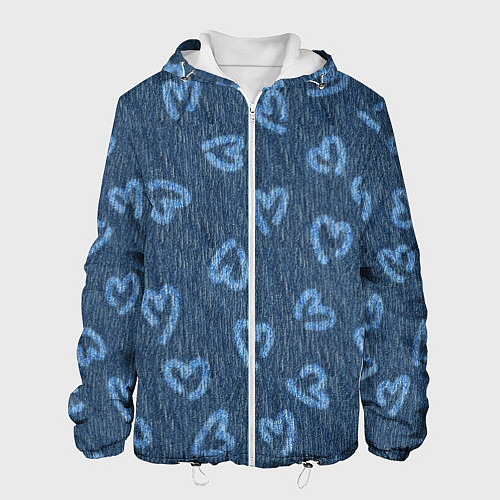 Мужская куртка Hearts on denim / 3D-Белый – фото 1