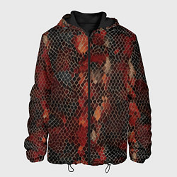 Куртка с капюшоном мужская Кожа змея, цвет: 3D-черный