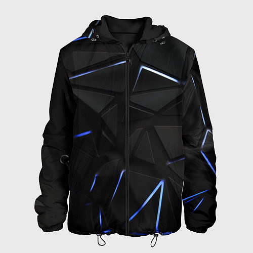 Мужская куртка Black texture neon line / 3D-Черный – фото 1