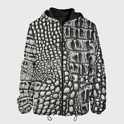 Куртка с капюшоном мужская Кожа крокодила - текстура, цвет: 3D-черный