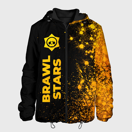 Мужская куртка Brawl Stars - gold gradient: по-вертикали / 3D-Черный – фото 1