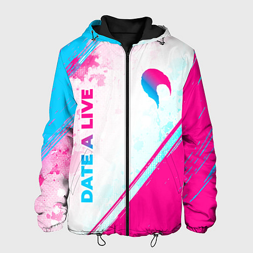 Мужская куртка Date A Live neon gradient style: надпись, символ / 3D-Черный – фото 1