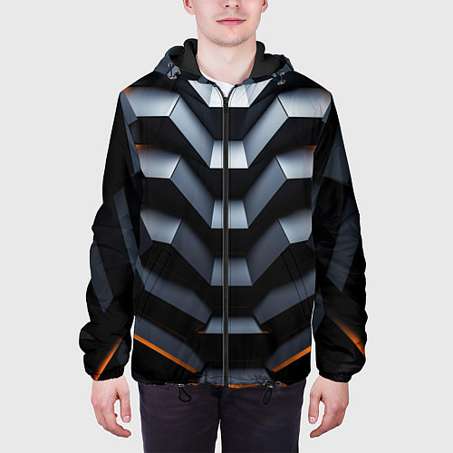 Мужская куртка Объемная конструкция / 3D-Черный – фото 3