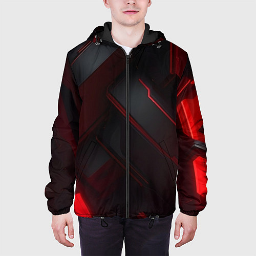 Мужская куртка Красная бесконечность / 3D-Черный – фото 3