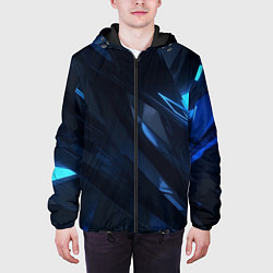 Куртка с капюшоном мужская Синяя безгранность, цвет: 3D-черный — фото 2
