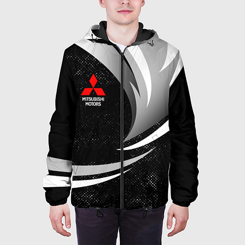 Мужская куртка Митсубиси - строгие оттенки / 3D-Черный – фото 3