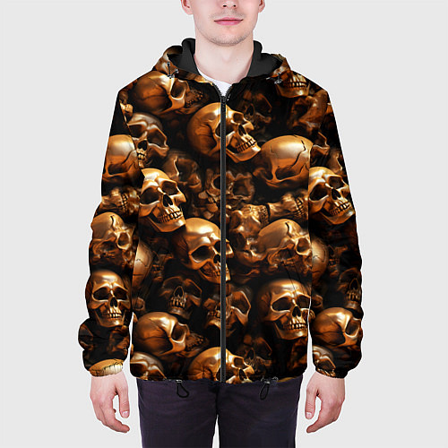 Мужская куртка Медные черепа / 3D-Черный – фото 3