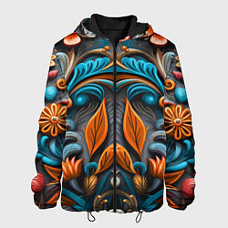 Куртка с капюшоном мужская Mirrow floral pattern - art - vogue, цвет: 3D-черный