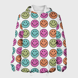 Куртка с капюшоном мужская Smiley face, цвет: 3D-белый
