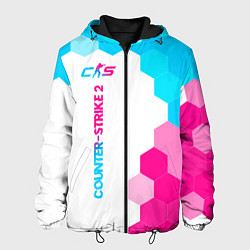 Мужская куртка Counter-Strike 2 neon gradient style: по-вертикали