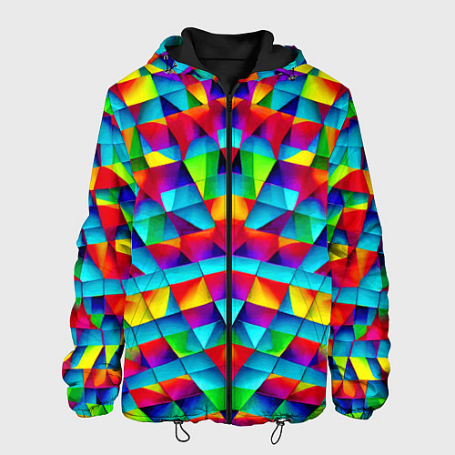 Мужская куртка Абстрактный зеркальный паттерн / 3D-Черный – фото 1