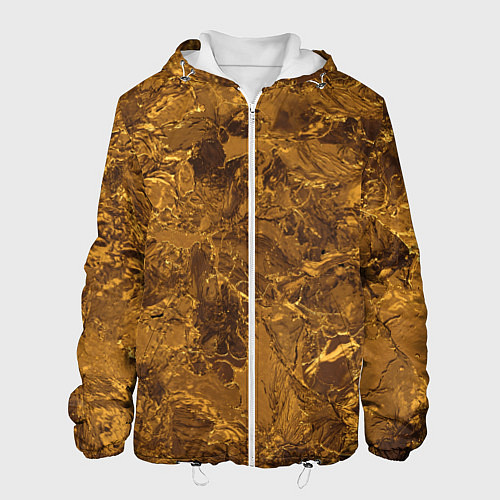 Мужская куртка Текстура золота / 3D-Белый – фото 1