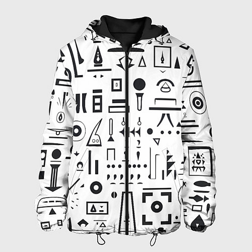 Мужская куртка Геометрическая фантазия / 3D-Черный – фото 1