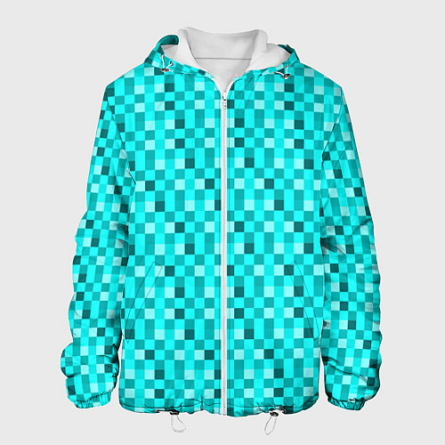 Мужская куртка Пиксели цвета алмаза / 3D-Белый – фото 1