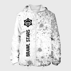 Куртка с капюшоном мужская Brawl Stars glitch на светлом фоне: по-вертикали, цвет: 3D-белый