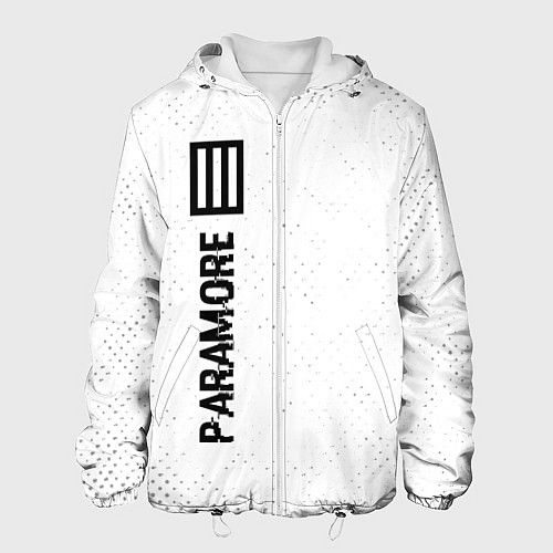 Мужская куртка Paramore glitch на светлом фоне: по-вертикали / 3D-Белый – фото 1