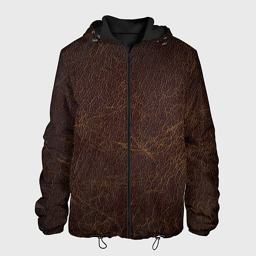 Мужская куртка Текстура настоящей кожи / 3D-Черный – фото 1