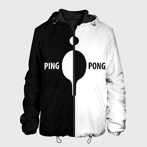 Мужская куртка Ping-Pong черно-белое / 3D-Черный – фото 1