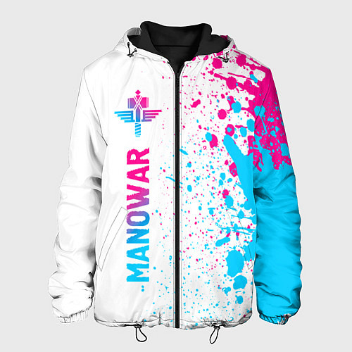 Мужская куртка Manowar neon gradient style: по-вертикали / 3D-Черный – фото 1